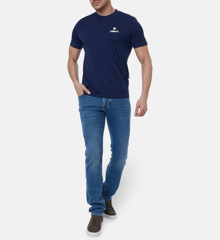 Jacob Cohen Washed Regular-fit Jeans, Blue, 36, Model View