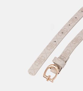 Logo-embroidery Buckle Closure Belt