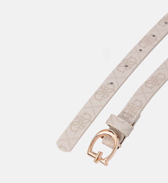 Logo-embroidery Buckle Closure Belt