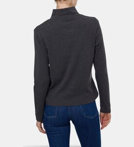 Ba and Sh High Folded Turtleneck Ribbed Sweater, Model View