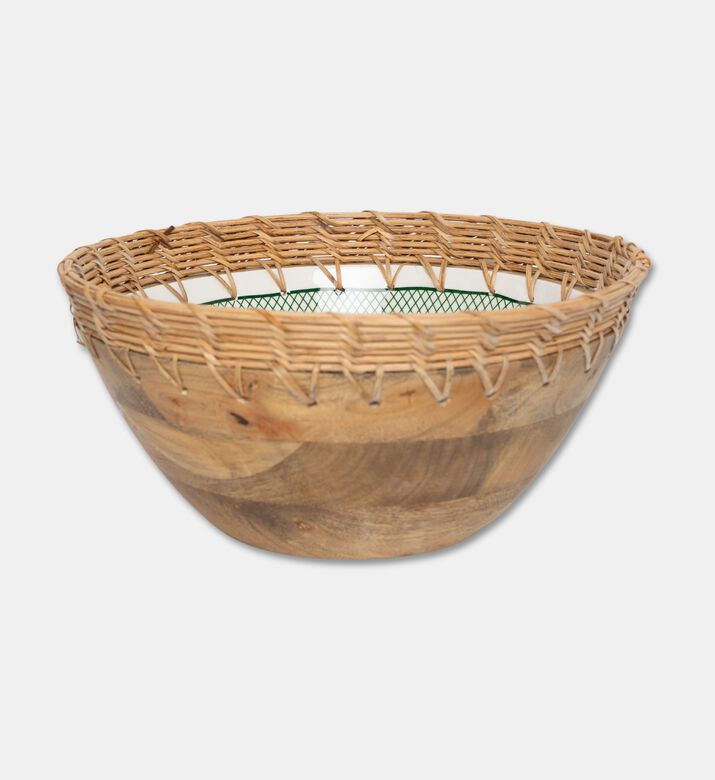Home Deco and More Cane-woven 3-piece Border Round Bowl Set, Packshot View