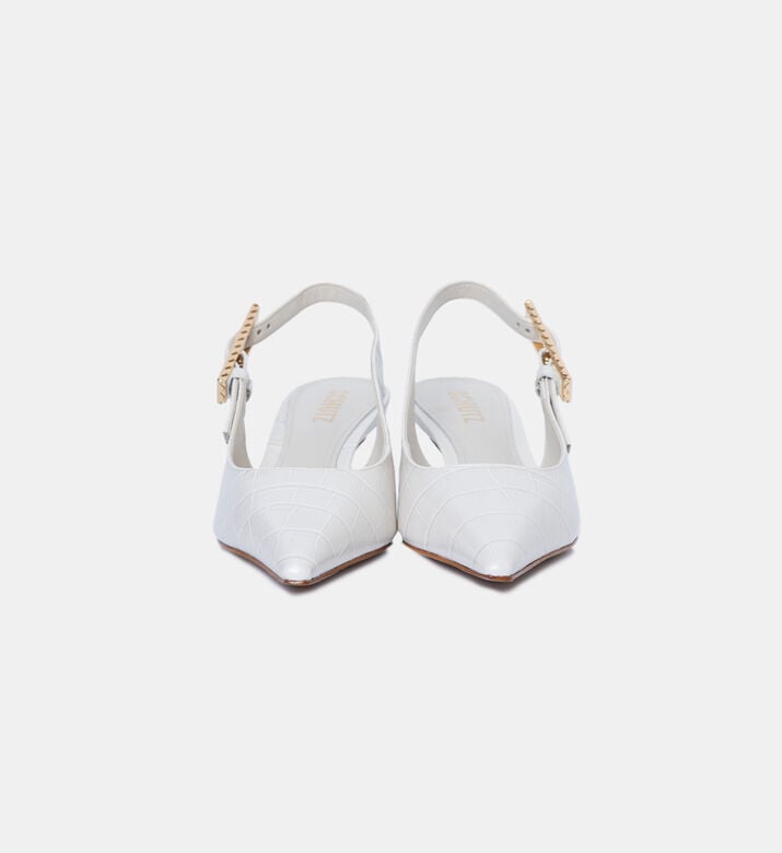 Crocodile-embossed Slingback Pumps Crocodile-embossed Slingback Pumps