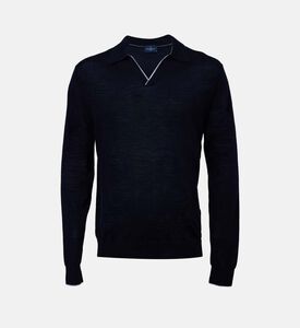 Merino Silk Polo Sweater