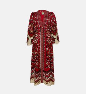 Farm Rio Ikat-print Button Closure Maxi Dress, Packshot View