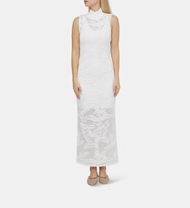 Sheer Jacquard Midi Gown Sheer Jacquard Midi Gown