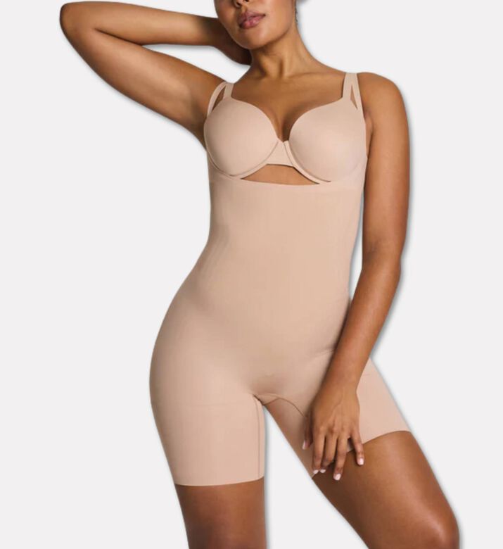 Spanx Bodysuit, Nude, Xs, Model View