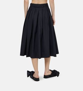 تنورة هالي متوسطة الطول صوف بطيات