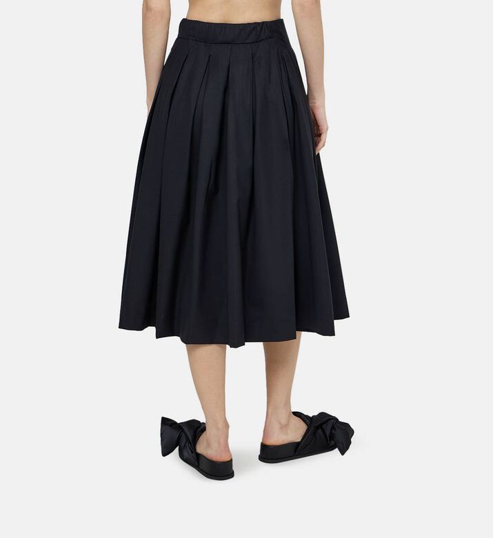 تنورة هالي متوسطة الطول صوف بطيات