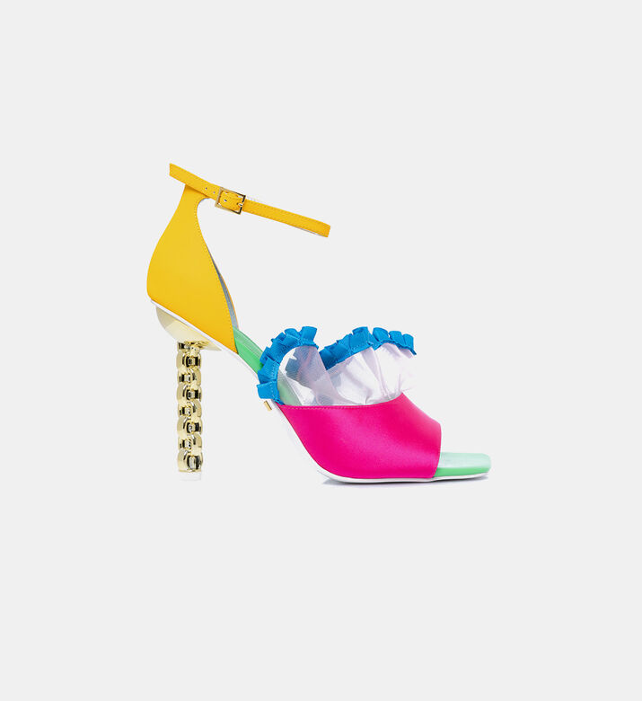 Ruffled Ribbon Sandals