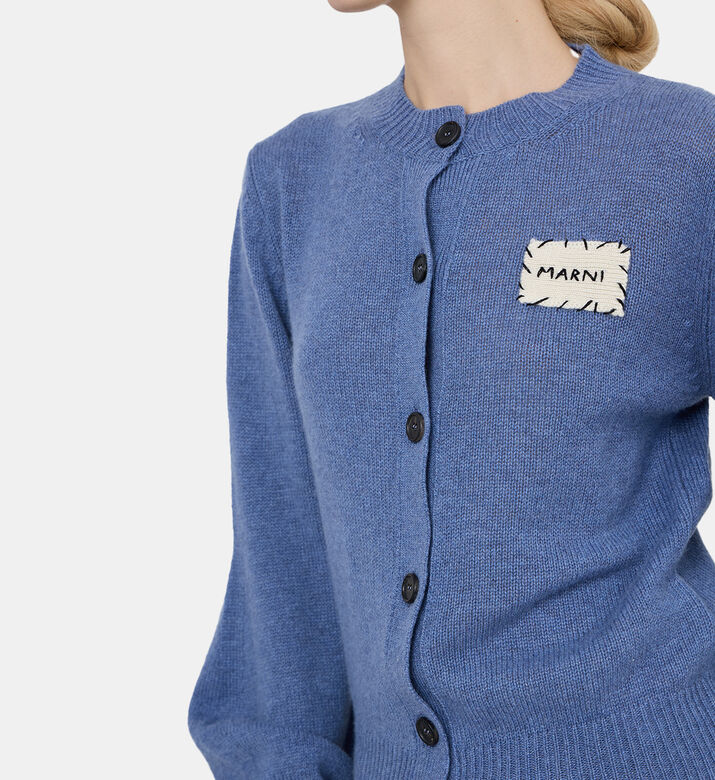 Cashmere Logo-patch Cardigan