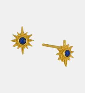 Ottoman Hands Lapis Starburst Stud Earrings, Packshot View
