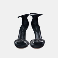 Satin High Blade Heel Sandals