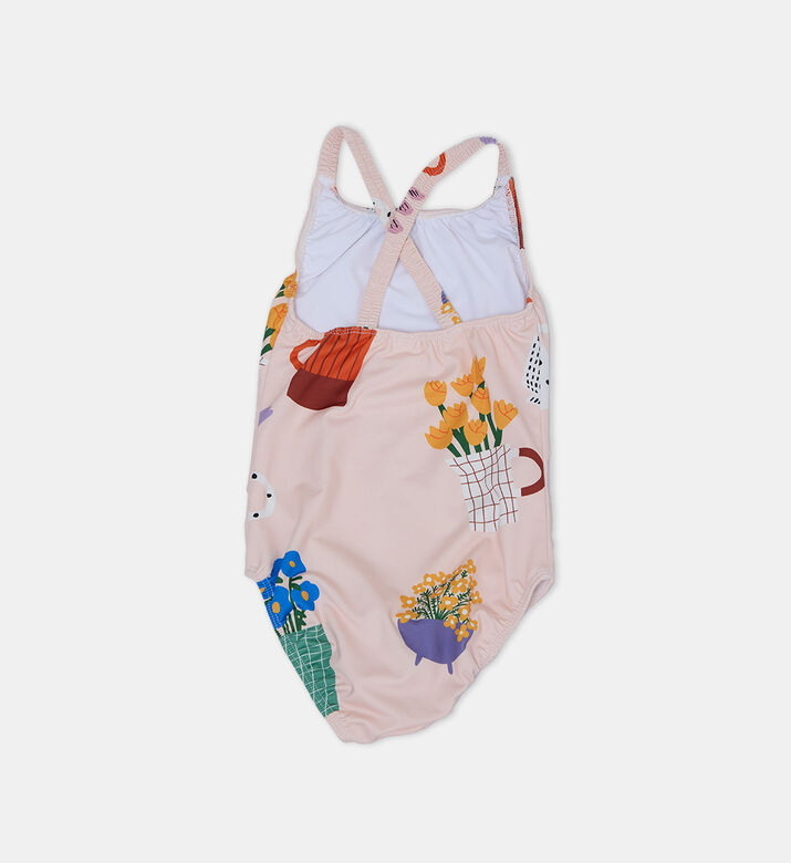 Girl Printed Criss Cross Swimsuit