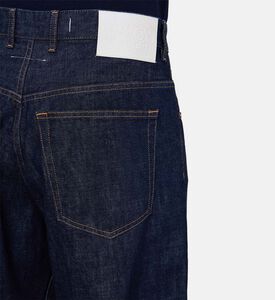 بنطال جينز واسع الساق بأغلاق بأزرار متعددة