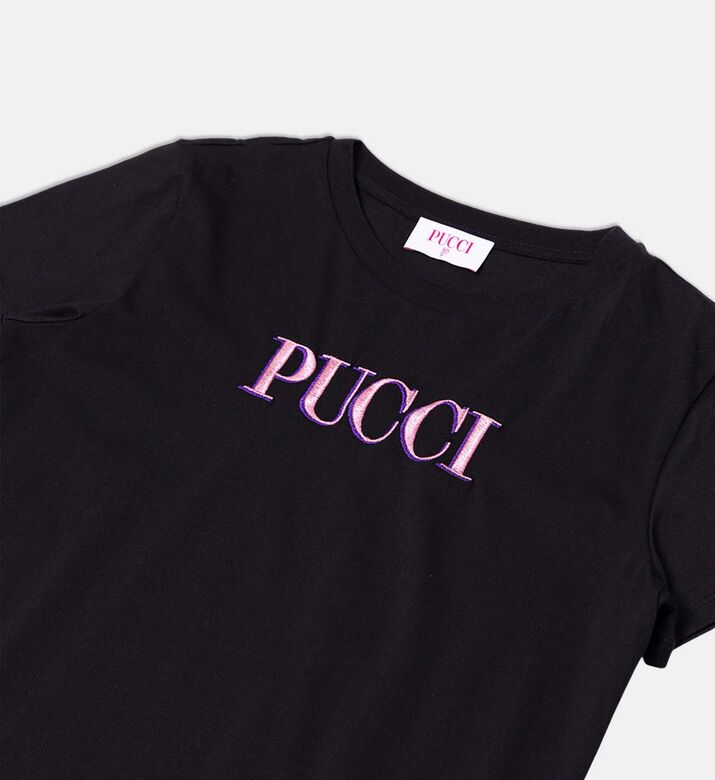 تيشيرت قصير الأكمام بطبعة شعار