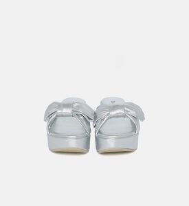 Gold Knotted Wedge Platform Sandals