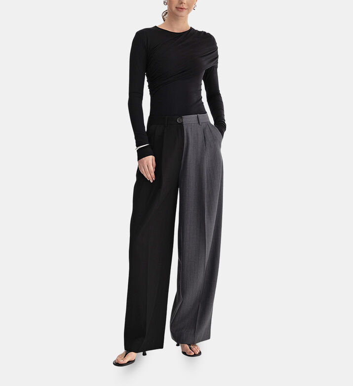 Draped Round Neck Top
