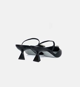 Pointed-toe Kitten Heels Mules