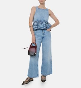 Ganni Casual Wide-leg Denim Pants, Model View