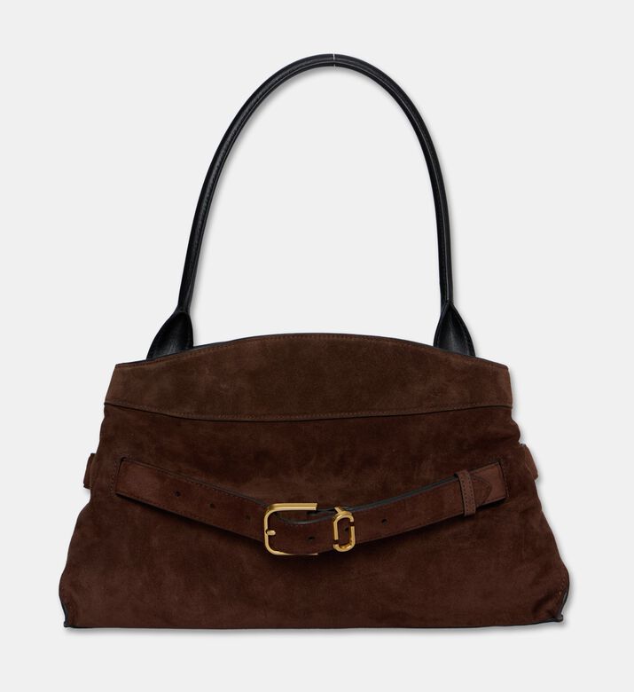 Marc Jacobs Suede Top Handle Satchel Bag, Dark-brown, Packshot View