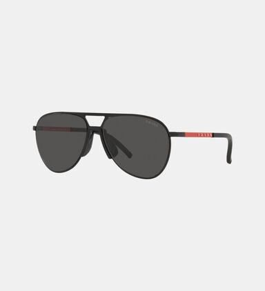 Pilot Shape Stripe Design Sunglasses 59