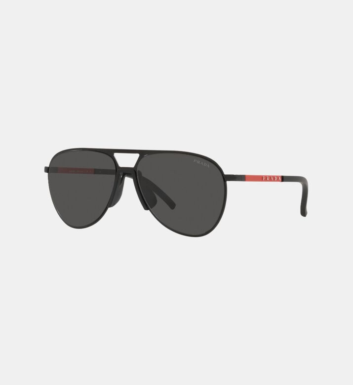 Pilot Shape Stripe Design Sunglasses 59