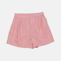Linen-blend Pleated Shorts