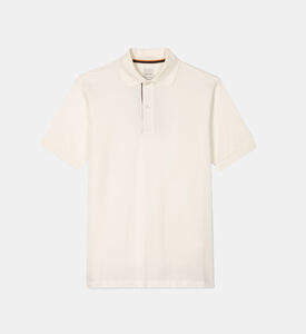 Contrasting Stripe Placket Polo Shirt
