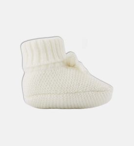 حذاء مفتوح صوف بتفاصيل عقدة