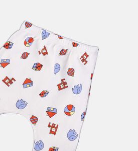 Bobo Choses All-over Colorful Animal Pattern Integrated Footies Pants, Packshot View