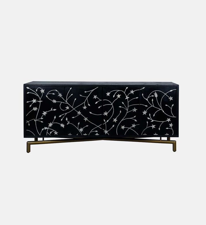 طاولة بوفيه خشب مانغو مع حامل نحاس 182×45.5×81 سم