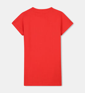 فستان بنمط تيشيرت كلاسيكي بأكمام قصيرة