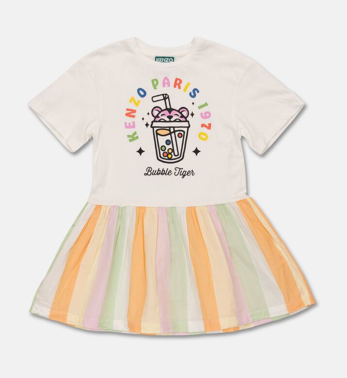 Kenzo Striped Glossy Poplin Dress, Packshot View