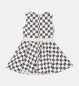 Girl Monogram Sleeveless Dress