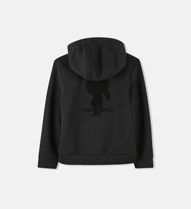 Embossed Hooded Cardigan