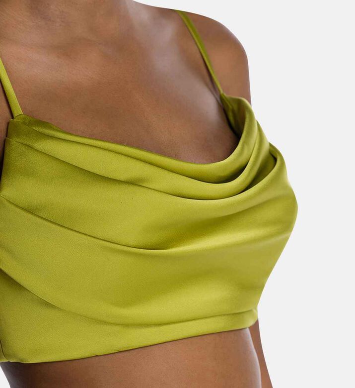 Satin Corset Crop Top