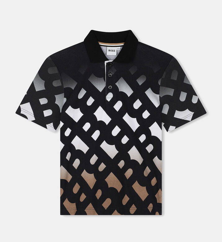 Monogram Print Polo Shirt