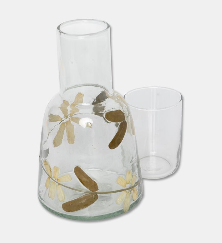 Home Deco and More Flower-print Cylindrical-shape Bottle, Packshot View