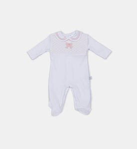 Pima Cotton Bow Romper 3-piece Set Pima Cotton Bow Romper 3-piece Set