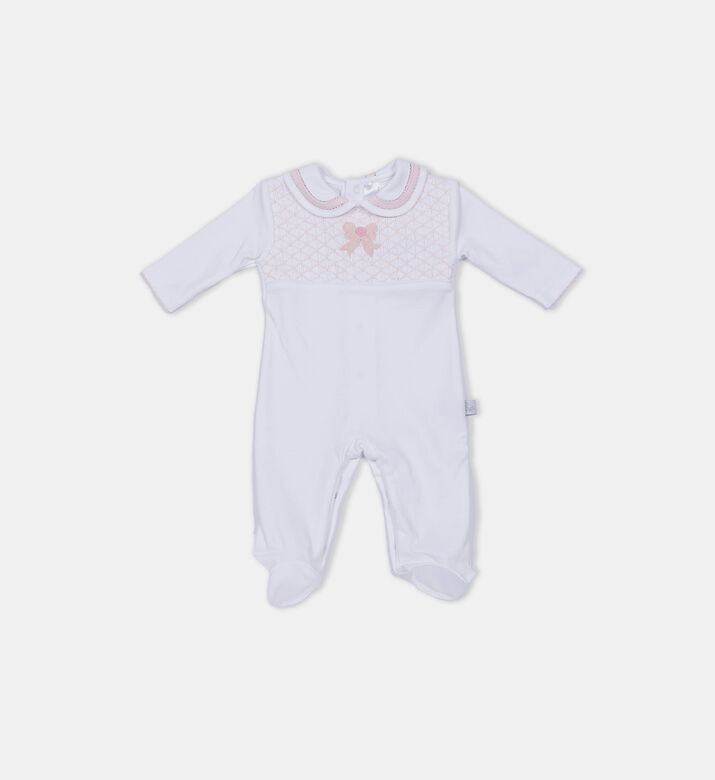 Pima Cotton Bow Romper 3-piece Set Pima Cotton Bow Romper 3-piece Set