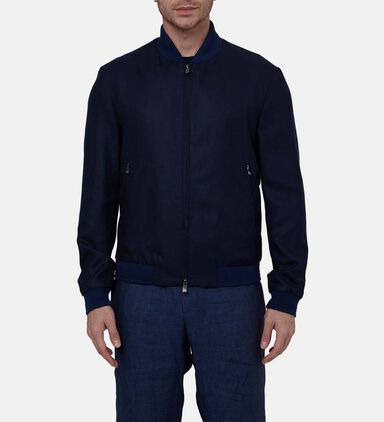 Zipper Closure Bomber Jacket