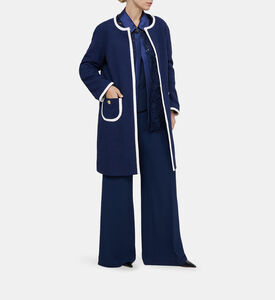 جاكيت قطن تيري طويل بلون مغاير