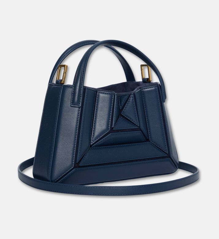 Mlouye Mini Sera Leather Top-handle Bag, Navy, Packshot View