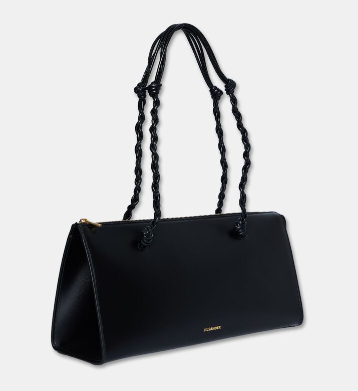 Jil Sander Tangle Tent Leather Shoulder Bag, Black, Packshot View