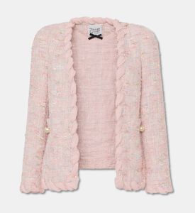 Edward Achour Paris Cropped Pearl Accents Jacket, Packshot View