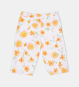 بنطال قطن بطبعة أزهار للبنات