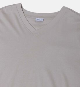 Cotton V-neck Short Sleeve T-shirt