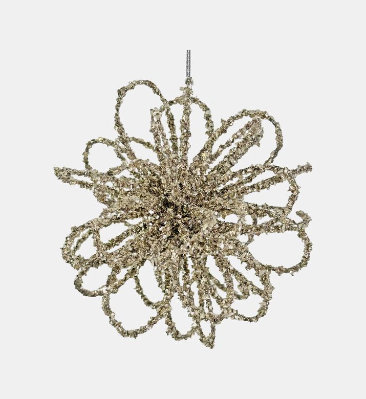 Glittered Hanging Flower Ornament