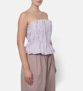Dawei Stripe-print Sleeveless Regular-fit Top, Model View