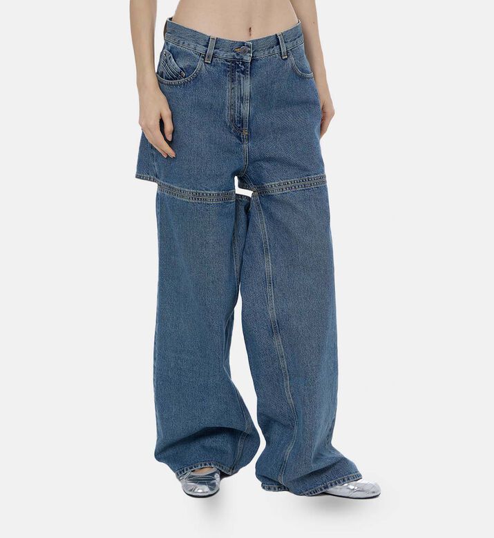 Side Cut-out Denim Pants